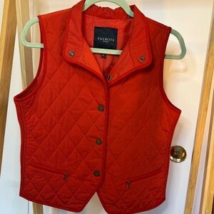 Talbots Women's Vibrant Red Quilted Vest